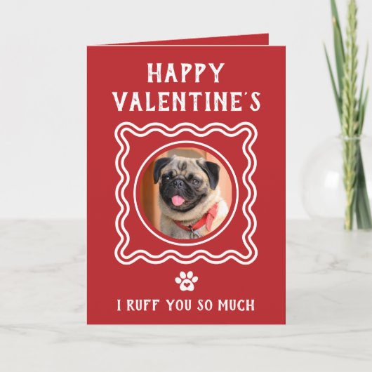 Funny Cute Dog Parent Happy Valentine's Day Feestdagen Kaart (Voorkant)