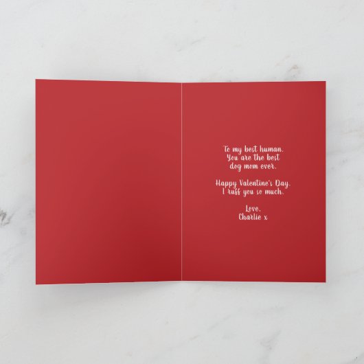 Funny Cute Dog Parent Happy Valentine's Day Feestdagen Kaart (Binnen)