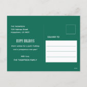 Funny Cute Dog Photo Christmas Holiday Postcard Feestdagenkaart (Achterkant)