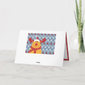 Funny & Cute Dog Reindeer Ears Kerstfeestdag Kaart (Achterkant)