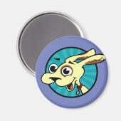 FUNNY CUTE DOG ROUND MAGNET (Voorkant / Achterkant)