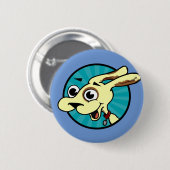 FUNNY CUTE DOG ROUND PIN BACK BUTTON (Voorkant /achterkant)