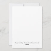 Funny Cute Dogs Playing A Board Game Postcard Feestdagenkaart (Achterkant)