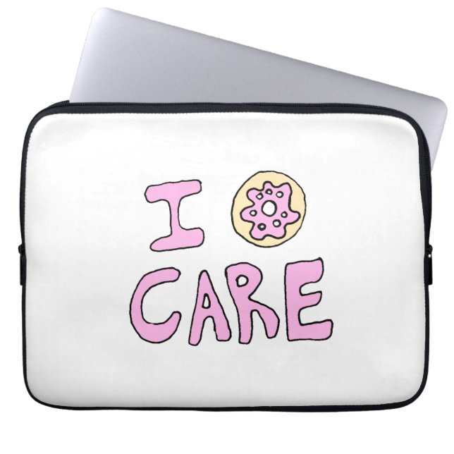 Funny Cute Donut-laptophoes Laptop Sleeve (Voorkant)