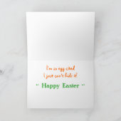 Funny Cute Easter Cartoon Feestdagen Kaart (Binnen)