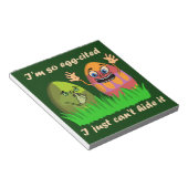 Funny Cute Easter Cartoon Notitieblok (Schuin)
