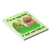 Funny Cute Easter Cartoon Notitieblok (Schuin)