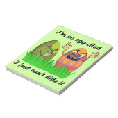Funny Cute Easter Cartoon Notitieblok (Linkerzijde)