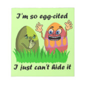 Funny Cute Easter Cartoon Notitieblok (Voorkant)