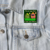 Funny Cute Easter Cartoon Vierkante Button 5,1 Cm (In situ)