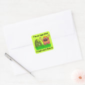 Funny Cute Easter Eggreferred Cute Kinder Cartoon Vierkante Sticker (Envelop)