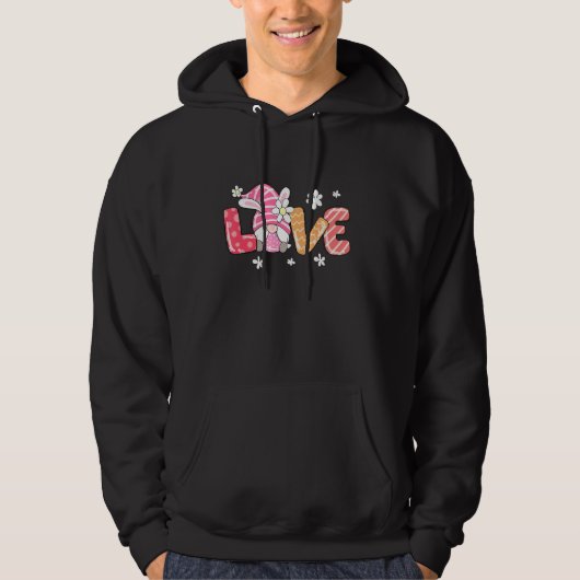 Funny Cute Easter Love Gnome Hoodie (Voorkant)