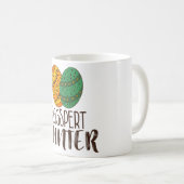 Funny Cute Easter Pun Eggspert Hunter Quote Podle Koffiemok (Voorkant rechts)