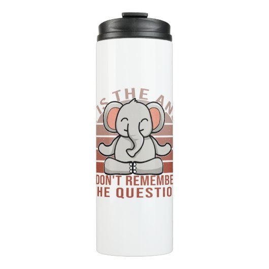 Funny cute elephant doing yoga. funny yoga design thermosbeker (Voorkant)