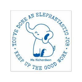 Funny Cute Elephant Fantastic Job Teacher Prise Zelfinktende Stempel