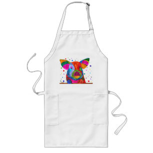 Funny, Cute en Colorful Pig Apron Lang Schort