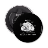 Funny Cute English Bulldog Anatomy Dog Biology Button Flesopener (Voorkant)