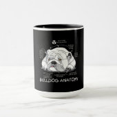 Funny Cute English Bulldog Anatomy Dog Biology Mok (Midden)