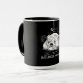 Funny Cute English Bulldog Anatomy Dog Biology Mok (Voorkant links)