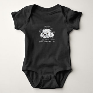 Funny Cute English Bulldog Anatomy Dog Biology Romper