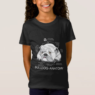 Funny Cute English Bulldog Anatomy Dog Biology T-shirt