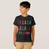 Funny Cute Fa la Lots of Dogs-kersthondenhonk Lov T-shirt (Voorkant volledig)