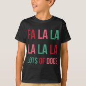 Funny Cute Fa la Lots of Dogs-kersthondenhonk Lov T-shirt (Voorkant)