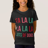 Funny Cute Fa la Lots of Dogs-kersthondenhonk Lov T-shirt (Voorkant)