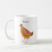 Funny Cute Fashionable Chicken Hen Art Custom Koffiemok (Links)