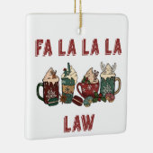 Funny Cute Festive Red- en Green-kerstwet Keramisch Ornament (Rechts)