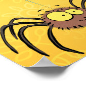 Funny cute fluffy spider cartoon poster (Hoek)