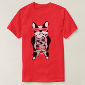 Funny Cute French Bull Dog Valentines Day with Mom T-shirt (Design voorkant)