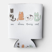 Funny Cute French Cat Blikjeskoeler (Voorkant)