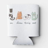 Funny Cute French Cat Blikjeskoeler (Achterkant)