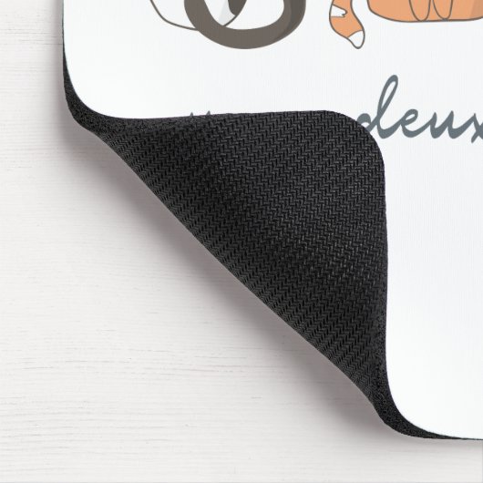 Funny Cute French Cat Muismat (Hoek)