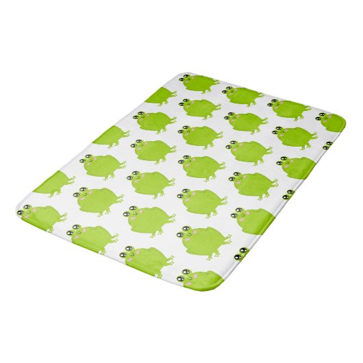 Funny Cute Frog Badmat (Gekanteld)