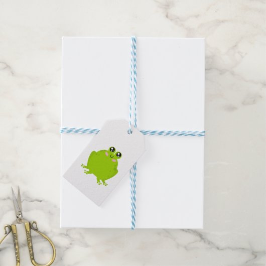 Funny Cute Frog Cadeaulabel (Met Touw)