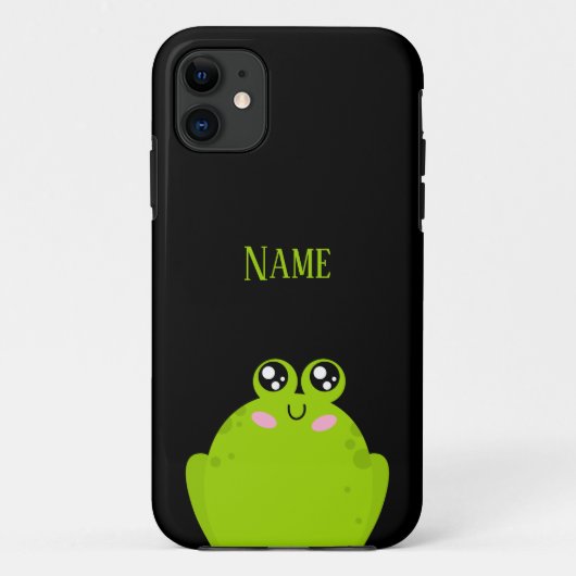 Funny Cute Frog Hoesje-Mate iPhone Case (Achterkant)