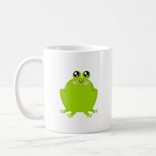 Funny Cute Frog Koffiemok (Links)