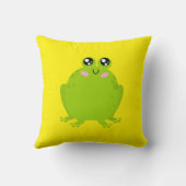 Funny Cute Frog Kussen (Achterkant)