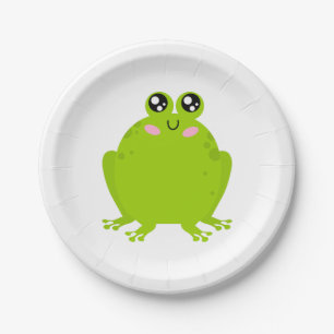 Funny Cute Frog Papieren Bordje