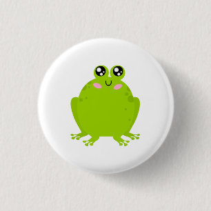 Funny Cute Frog Ronde Button 3,2 Cm