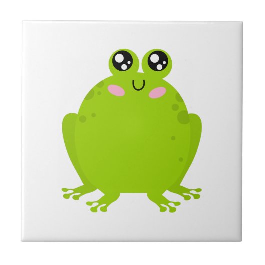Funny Cute Frog Tegeltje (Voorkant)