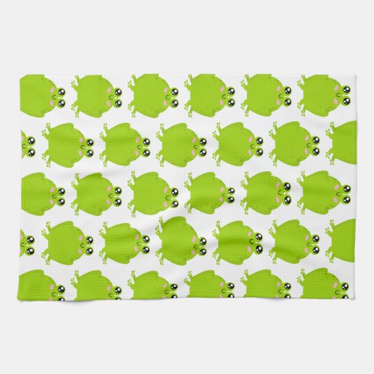 Funny Cute Frog Theedoek (Horizontaal)