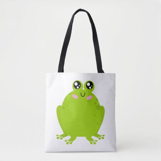 Funny Cute Frog Tote Bag (Voorkant)