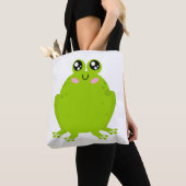 Funny Cute Frog Tote Bag (Dichtbij)