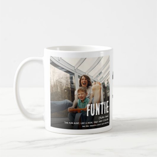 Funny Cute FUNTIE 2 Foto's Kerstmis Koffiemok (Links)