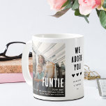 Funny Cute FUNTIE 2 Foto's Kerstmis Koffiemok<br><div class="desc">Creëer een cadeautje voor een leuke tante met deze grappige foto-collage Coffee-Mok. Upload eenvoudig twee foto's van uw keus en geef tekst uit om het persoonlijk en uniek te maken.</div>