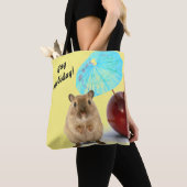 Funny Cute Gerbil Summer Holiday Yellow Tote Bag (Dichtbij)