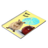 Funny Cute Gerbil Summer Holiday Yellow Your Text Notitieboek (Linkerzijde)